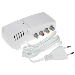 Double sideband TV modulator, microprocessor control, LED display, PLL, RTV SAT signal summing Terra MT-47