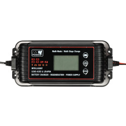 12V 24V 10A LCD 智能电池充电器 AGM 胶体 LiFePO4 微处理器自动整流器 MW POWER MW-SC10E