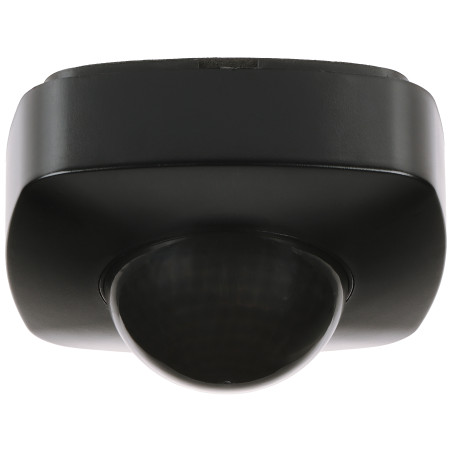 360 degree PIR ceiling motion sensor black for LED lighting 230V 6m range surface mounted infrared detector ORNO OR-CR-255/B