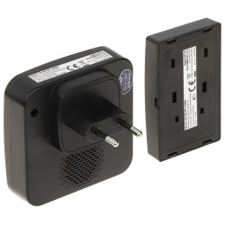 ワイヤレス電池不要ドアベル 200m範囲 36メロディ IP44 キネティックボタン ページングシステム LED通知 ORNO OR-DB-MT-156