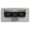 Recessed furniture power strip 3 grounded sockets retractable panel graphite office kitchen ORNO OR-GM-9032/GR