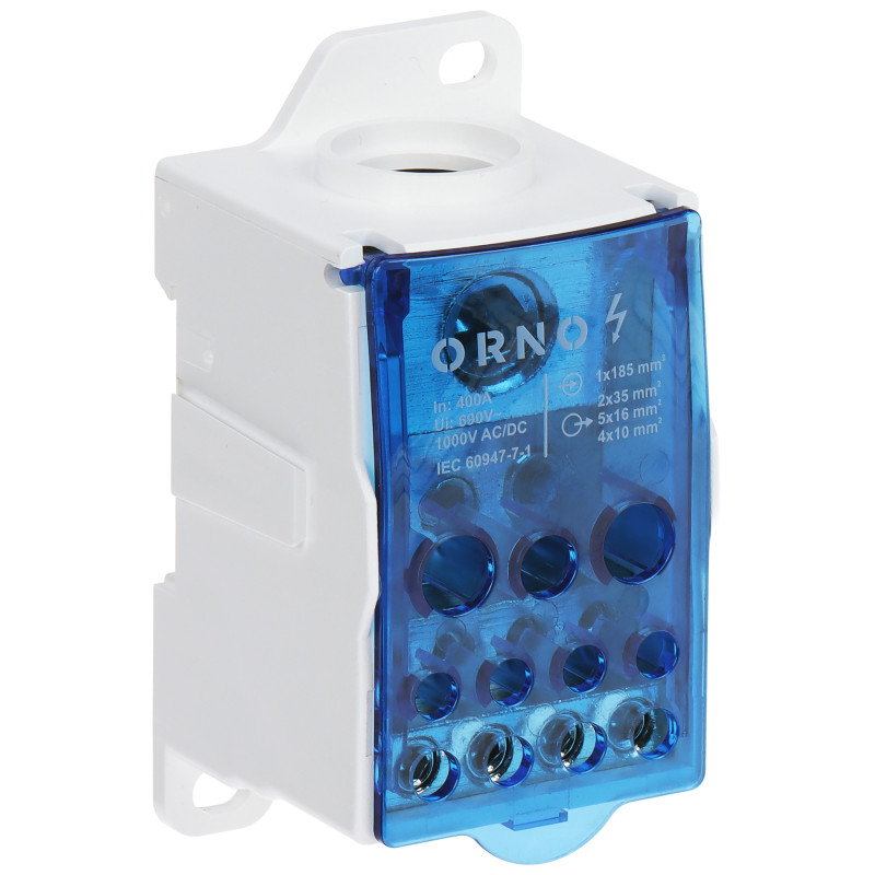 400A 1000V DIN rail distribution block terminal strip power distributor for control cabinets ORNO OR-LZ-8207/400