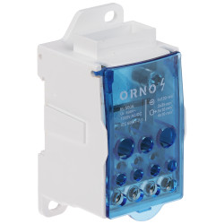 配電ブロック端子台 500A 1000V DINレール TH-35 白青 配電盤 制御盤用 ORNO OR-LZ-8207/500