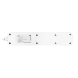 Интелигентен разклонител Wi-Fi Tuya Smart 3 гнезда 2xUSB 1xUSB-C електромер график 1.8м ORNO OR-SH-17520/W