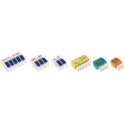 銅製スズメッキ電線用プッシュインおよびレバー式コネクタセット 109個入り ORNO OR-SZ-8009