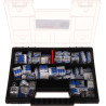 Набор хуткараздымных кабельных злучнікаў 89 штук электрычныя клемныя калодкі для медных правадоў Cu Sn арганайзер ORNO OR-SZ-802
