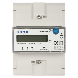 三相电能表 120A DIN导轨 LCD kWh 电能分表 ORNO OR-WE-507