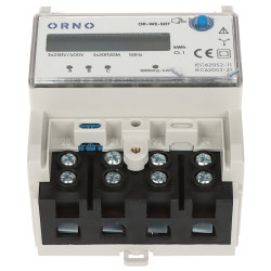 三相电能表 120A DIN导轨 LCD kWh 电能分表 ORNO OR-WE-507