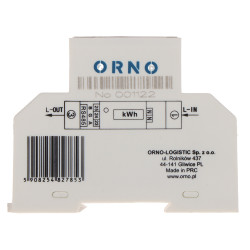 Jednofázový elektromer na DIN lištu LCD RS-485 Modbus kWh 100A podsvietený digitálny ORNO OR-WE-526