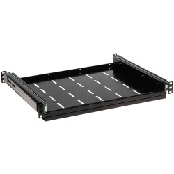 Prestatge extraïble per a armari RACK 19 polzades 1U profunditat 330mm fixació 4 punts negre universal regulable acer Signal P19