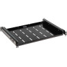 Prestatge extraïble per a armari RACK 19 polzades 1U profunditat 330mm fixació 4 punts negre universal regulable acer Signal P19