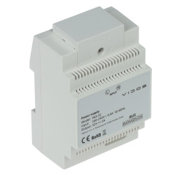 Järjestelmävirtalähde ja jännitteenerotin Vidos 2IP DIN 32V DC 2A 64W videopuhelinjärjestelmän väylävirransyöttöön VIDOS P64-32
