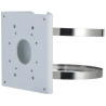 Suporte de poste para câmeras de monitoramento CCTV branco alumínio montagem externa robusta adaptador de mastro DAHUA PFA156