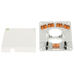 家電用埋込型接続ボックス 5x6mm2 IP40 クイックコネクタ付 IHクッキングヒーター用 ホワイト Elektro-Plast Nasielsk PK-AGD/2/EPN