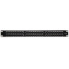 RJ-45 パッチパネル 48ポート 1U 19インチ UTP Cat.5e Krone ブラック ネットワークケーブルオーガナイザー Delta Network PP-48/RJ/C