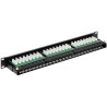 Patch panel RJ-45 48 vrat 1U 19 palcev UTP Cat.5e Krone črn organizator omrežnih kablov Delta Network PP-48/RJ/C