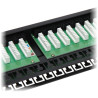 Patchpanel RJ-45 48 porter 1U 19 tommer UTP Cat.5e Krone svart nettverkskabelorganisator Delta Network PP-48/RJ/C