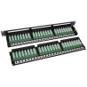 RJ-45 パッチパネル 48ポート 1U 19インチ UTP Cat.5e Krone ブラック ネットワークケーブルオーガナイザー Delta Network PP-48/RJ/C
