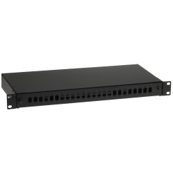 Оптоволоконна патч-панель 1U 19 дюймів 24 порти SC Simplex LC Duplex висувна чорна Delta Fiber PPO-1U/24