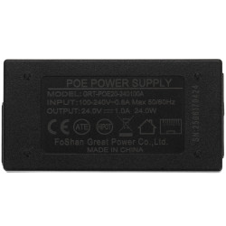 Pasivní PoE napájecí adaptér 24V 24W Gigabit Ethernet 10/100/1000 Mb/s PoE injektor Mode B Schuko TELTONIKA PR324EUB