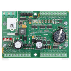 RACS RS-485 door access controller with 12V 24V 18V AC buffer power supply and alarm inputs outputs ROGER PR402DR-BRD