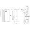 Външен RFID четец Unique 125kHz IP67 Wiegand RACS за контрол на достъпа сив ROGER PRT62LT-G