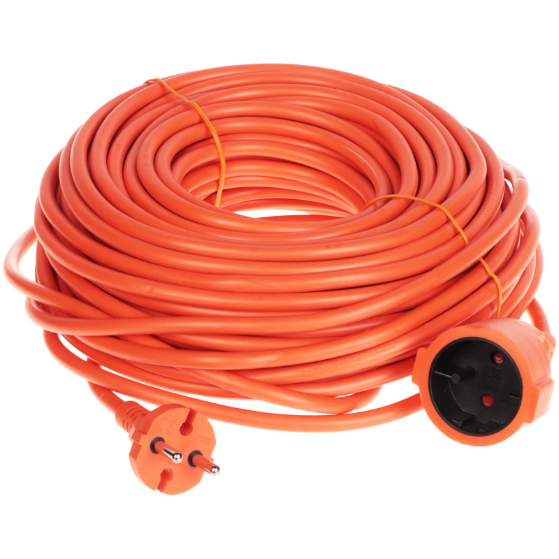 Single socket garden and construction extension cord orange 30m 2x1.5mm 2500W 10A IP20 robust coiled cable Blow PS-2X1.5-30M/ORA