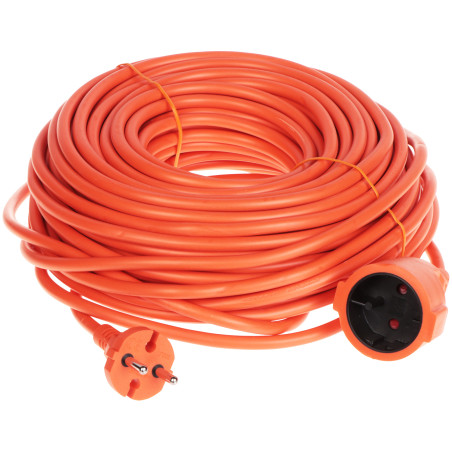 Single socket garden and construction extension cord orange 30m 2x1.5mm 2500W 10A IP20 robust coiled cable Blow PS-2X1.5-30M/ORA