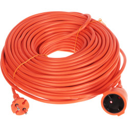 Enkelt stikkontakt skjøteledning hage konstruksjon 50m oransje 2x1.5mm 2500W sterk Blow PS-2X1.5-50M/ORANGE