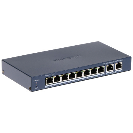 8-port 10/100M desktop PoE switch with Extend function Hikvision DS-3E0310HP-E(C)