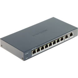 Suis PoE 8-port terurus 1000 Mbps dengan 2 port Uplink Hikvision DS-3E1510P-EI