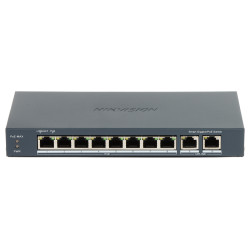 2개의 업링크 포트를 갖춘 8포트 관리형 1000Mbps PoE 스위치 Hikvision DS-3E1510P-EI