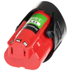 סוללה לכלי עבודה חשמליים 12V 3Ah Li-Ion תחליפית ל-Milwaukee M12 Green Cell PTML12V3-GC