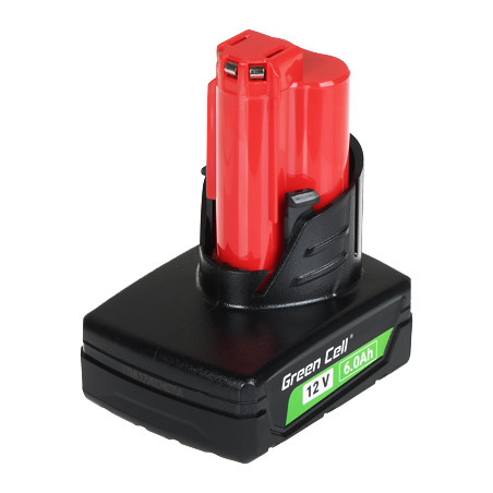 Bateria para ferramentas elétricas 12V 6Ah substituição Milwaukee M12 Green Cell PTML12V6-GC