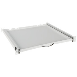 Justerbar skuffe til tastatur og mus 19 tommer 1U 350mm STALFLEX RSR19-1U-350G-KM