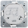 Push-button rotary dimmer 250W for incandescent and LED lamps flush-mounted black Elektro-Plast Nasielsk SANTRA/4107-19/EPN