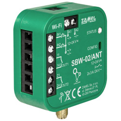 Інтелектуальний контролер воріт та дверей Wi-Fi 12-24V AC/DC ZAMEL SBW-02/ANT