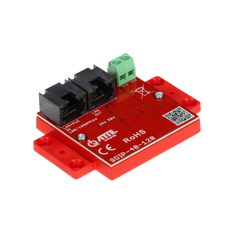 Gigabit PoE toiteadapter 12V 40W alandava pingemuunduriga ATTE SDIP-40-120