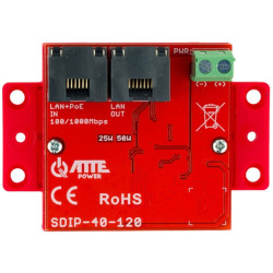 Gigabit PoE güç adaptörü, 12V 40W düşürücü dönüştürücü ile ATTE SDIP-40-120