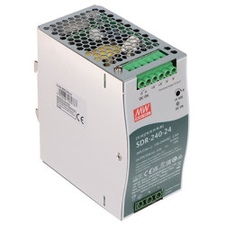 Impulsinis maitinimo šaltinis 240W 24V DC DIN bėgeliui MEAN WELL SDR-240-24