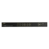 Switch PoE de 16 portas 10/100 Mbps com 2 portas Uplink RJ45/SFP para bastidor RACK 19 polegadas PULSAR SF-116