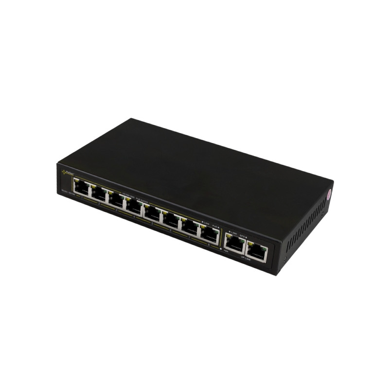 10-port PoE Switch 8x PoE+ 10/100/1000 Mbps 2x Uplink 96W Pulsar SG-108