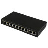 Switch PoE de 10 portas 8x PoE+ 10/100/1000 Mbps 2x Uplink 96W Pulsar SG-108
