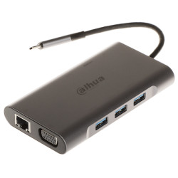 Višenamjenski adapter USB-C TC39 3xUSB-A HDMI VGA RJ45 PD 100W DAHUA TC39