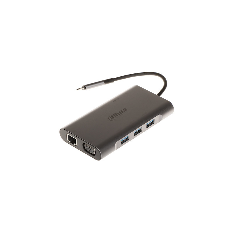 TC39 USB-C 多功能适配器 3xUSB-A HDMI VGA RJ45 PD 100W DAHUA TC39
