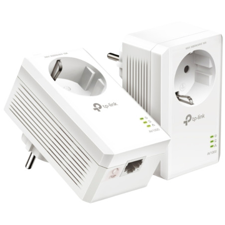 Powerline 1000 Mbps Başlangıç Seti, elektrik prizi ve Gigabit Ethernet portu ile TP-LINK TL-PA7017P-KIT