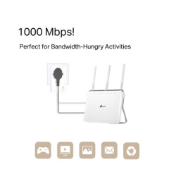 Powerline 1000 Mbps Başlangıç Seti, elektrik prizi ve Gigabit Ethernet portu ile TP-LINK TL-PA7017P-KIT