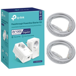Стартовий комплект Powerline 1000 Мбіт/с з електричною розеткою та портом Gigabit Ethernet TP-LINK TL-PA7017P-KIT