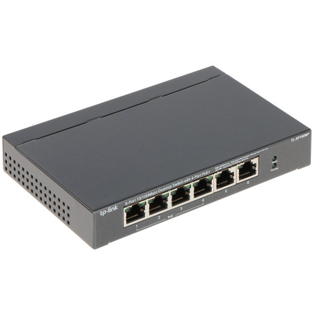6 portu 10/100 Mb/s PoE galddatora slēdzis TP-LINK TL-SF1006P