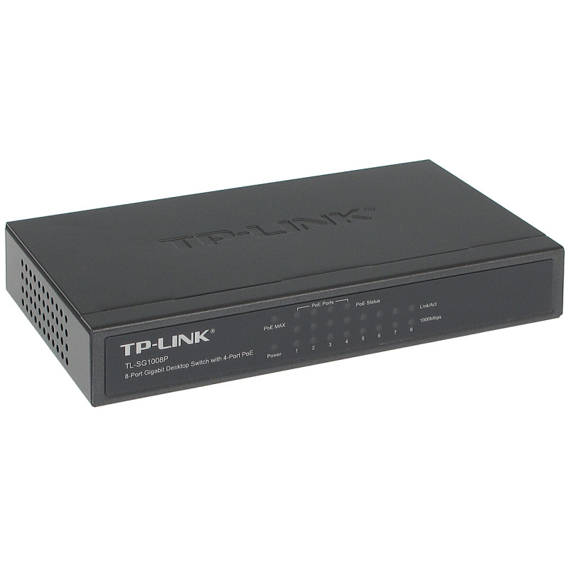8-port 10/100/1000M desktop PoE switch TP-LINK TL-SG1008P